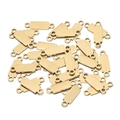 Golden stainless steel rectangle connector charms with double holes for jewelry DIY making - Rectangle / 4*13.5mm / Gold