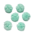 Lot de 6 pompons en résille vert menthe pour accessoires de cheveux et bricolage - 1.5cm (20 Pièces/Pack) / Bleu lac