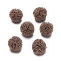 Lot de six boules en tulle marron élastique pour bijoux DIY et accessoires cheveux - 1.5cm (20 Pièces/Pack) / Marron