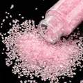 Macro shot of 30g pink iridescent glass crushed stones for DIY nail art and decorations - Pink / 30ml Bottle