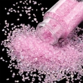 Close-up of iridescent pink-purple glass gravel pouring from a clear bottle for DIY crafts - Purple / 30ml Bottle