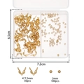 18K gold plated copper fold-over crimp beads and 2mm spacer beads DIY jewelry kit - Kit (Approx 21g) / 18K Gold