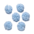 Boules en tulle extensible bleu clair 2cm pour accessoires de cheveux faits main - Bleu