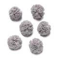 Lot de 6 pompons en tulle élastique mauve clair pour accessoires de cheveux et DIY - Gris