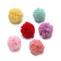 Bolas de tul elástico de 2,5 cm en amarillo, verde y rojo para accesorios de pelo DIY - Mezcla Aleatoria