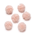 Lot de 6 pompons en dentelle de tulle rose clair pour accessoires de cheveux et DIY - Rose Orangé