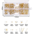 Kit de accesorios para joyas DIY en oro y plata con caja de almacenaje de 10 celdas - Mezcla Oro y Plata