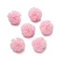 Lot de 6 pompons en tulle rose clair pour la création de bijoux et accessoires de coiffure DIY - Rose