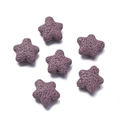 Violette Lava-Steine in Sternform mit poröser Textur für DIY-Schmuckherstellung - 1 Stück / Lila