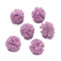 Boules de fleurs en résille élastique violet clair pour accessoires DIY et coiffure - Violet