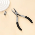 Detailed close-up of jewelry needle-nose pliers with anti-slip dual-color handles - Single Needle Nose Pliers (Type 01)