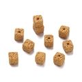 Mustard yellow cube lava stone beads with porous texture for DIY essential oil jewelry - 5 Pieces/Pack Approx 5.5g / Volcanic Stone - Yellow