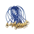 Royal blue nylon cords with golden metal connectors and jump rings for DIY crafts - 20 Pcs/Pack / Gold Deep Blue