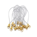 Silver braided DIY mobile strap cords with golden metal lobster clasps and rings - Gold And Silver