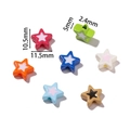 Vista detallada de cuentas de estrella acrílicas de 11,5mm con agujeros verticales - 5 Piezas / Estilo Estrella 02