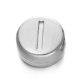 Perle ronde 7mm en acier inoxydable argenté pour la création de bijoux DIY - Lettre I / Acier