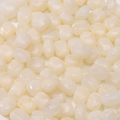 Off-white acrylic barrel beads with pearlescent finish for DIY jewelry making - 10 Pieces/Pack (Approx. 10.5g) / Off-white