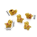 Macro detail of zodiac horse charm with dimensions 12mm x 12mm and 2.6mm hole size - Lucky Red Horse