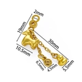 Detailed size specifications for gold-plated zodiac horse pendant with dimensions shown - Gourd Coin Horse Pendant