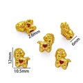 Detaillierte Größenansicht von fünf goldenen Tierkreis-Pferdeanhängern für DIY-Schmuck - Liebe Liegt In Der Luft!