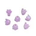 Perlmuttfarbene hellviolette Maiglöckchen Perlen für die DIY Schmuckherstellung - 50 Stück (7,5*8mm / Loch 1,4mm) / Lila