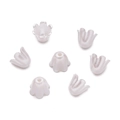 Maiglöckchen Perle Weiß Perle mit glänzendem Finish für DIY Schmuckherstellung - 50 Stück (7,5*8mm / Loch 1,4mm) / Weiß