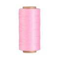 Detail of pink 0.8mm flat waxed polyester thread spool for leather sewing and DIY crafts - Pink (Style 02)