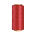 Dettaglio di filo di poliestere cerato piatto rosso da 0,8 mm per cucito a mano su cuoio - Rosso (Modello 05)