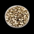 Macro view of gold star-shaped CCB beads for DIY jewelry making in a container - Horizontal Heart / 100 Pieces/Pack (6*6mm) / Gold