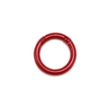 Détail d'un fermoir à ressort rond rouge pour chaînes de téléphone et accessoires faits main - Rouge