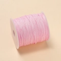 Pink 1mm nylon braided cord on white spool for DIY jewelry and beaded crafts - 1mm/260m approx 173g / Pink