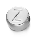 Perle ronde en acier inoxydable de 7mm avec lettre Z gravée pour création de bijoux DIY - Lettre Z / Acier