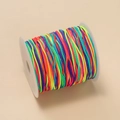 Rainbow gradient 1.5mm nylon braided cord on spool for DIY jewelry making and crafts - 1.5mm/145m approx 207g / Colorful