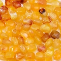 DIY amber and yellow marbled acrylic beads with smooth irregular barrel shape - 10 Pieces/Pack (Approx. 10.5g) / Yellow