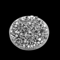 Close-up of silver star-shaped CCB spacer beads in a round storage container for DIY jewelry - Pentagram / 100 Pieces/Pack (7*7mm) / Silver