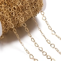 18K gold plated stainless steel heart chain for DIY jewelry making and necklaces - 1 Meter / Gold Small Heart (Heart Approx 5x6.5mm)