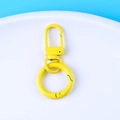 Bright yellow zinc alloy lobster clasp with spring ring for DIY keychains and charms - Yellow
