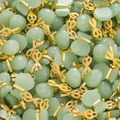 Bulk pile of green lucky bag charms with golden ruyi knots for DIY jewelry making - Green Style 06 (2 Pieces/Pack)