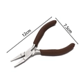 Brown handle jewelry pliers with 12cm length and 7.5cm width for DIY crafting tool - Flat Pliers (Approx. 7.5x12cm)