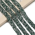 Detail of green and silver rhinestone trim ribbon for DIY apparel and shoe decorations - Dark Green