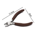 Brown handle jewelry crimping pliers with 11.5cm length for DIY beading and wire projects - Snap Pliers (Approx. 8x11.5cm)