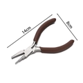 Brown 14cm multifunctional jewelry pliers for DIY beading and wire wrapping work - Three-Section Rolling Pliers (Approx. 8x14cm)