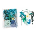 Preserved flower DIY set with blue baby's breath, hydrangeas and daisies for crafts - 1 Bag / Blue Style 02
