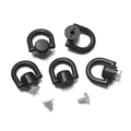 Vista detallada de los pernos de tornillo en D negro mate 18mm para accesorios de bolsos - Negro Mate