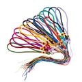 Cordons tressés colorés avec glands et perles pour pendentifs et bricolage de bijoux - 5 Pcs/Paquet Environ 11g / Mélange Aléatoire