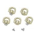Vista de 5 anillas en D doradas de 18mm de aleación con pernos de tornillo para bolsos DIY - Oro Verde Claro