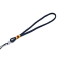 Détail du cordon tressé bleu foncé avec fil décoratif jaune-rouge et une perle blanche - 5 Pcs/Paquet Environ 11g / Bleu Marine