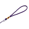 Gros plan sur cordon tressé violet avec perle blanche et nœuds décoratifs colorés - 5 Pcs/Paquet Environ 11g / Violet