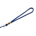 Cordon tressé bleu pour pendentif avec fil de soie coloré et perle blanche décorative - 5 Pcs/Paquet Environ 11g / Bleu Saphir