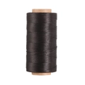 Filo di poliestere cerato piatto nero da 0,8 mm su spoletta per cucito pelle e DIY - Nero (Modello 44)